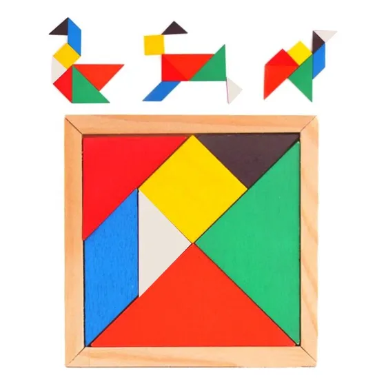 Juego Tangram Didáctico De Madera