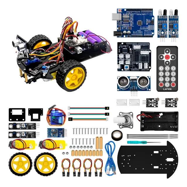 Kit De Chasis De Coche Robot Inteligente 2wd Para Arduino R3