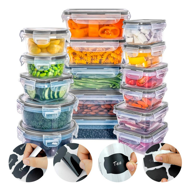 Conjunto 16 Potes Herméticos Croix Empilhavel Tampa E Trava Cor Transparente Conjunto 16 Potes Herméticos Croix Empilhavel Tampa E Trava Cor Transparente