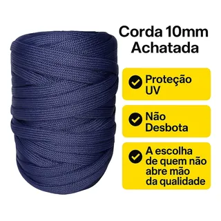 Corda Chata 10mm Rolo 1-kg Media 80m, Para Moveis Externo Corda Chata 10mm Rolo 1-kg Media 80m, Para Moveis Externo