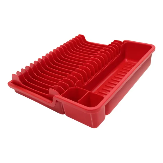 Escurridor De Platos Cuadrado (para 18 Platos + Cubiertos)