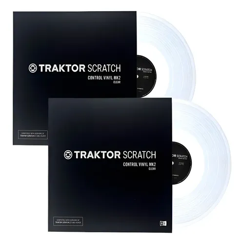 Par De Discos Time Code Traktor Scratch Control Vinyl Mk2 Wh