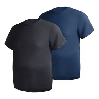 Kit 2 Camisetas Plus Size Dry Fit Poliéster Corrida Academia Kit 2 Camisetas Plus Size Dry Fit Poliéster Corrida Academia