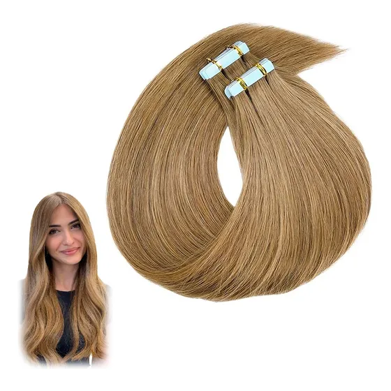 Extensiones Adhesivas Cabello Pelo Natural 40ud 60cm Largo ®