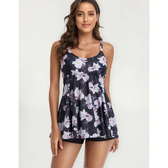 Malla Con Short Tankini Playa Verano 3xl Plus Mujer Piscina