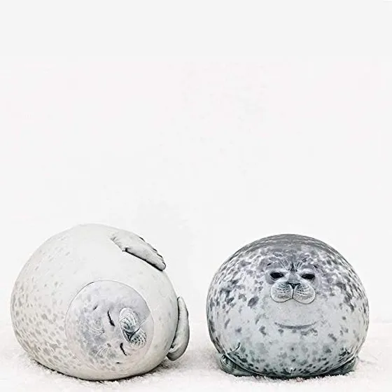 Peluche De Foca Color Gris - 60 Cm De Largo