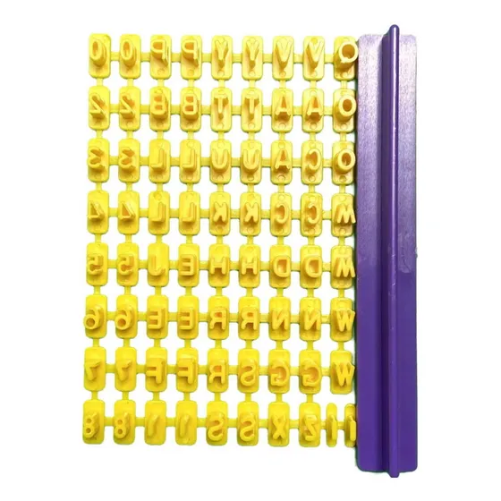Marcador de sellos con números y letras American Pasta Biscuito