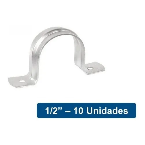 Abrazaderas Omega Metálicas 1/2  10un Volteck