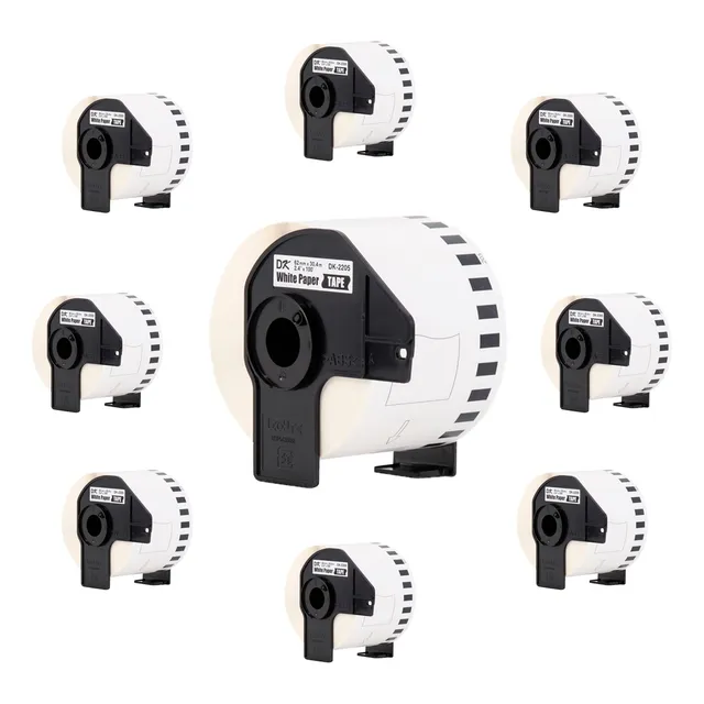 Pack 10 Cinta Continua Rollo Dk2205 62mm Brother Ql700 Ql720