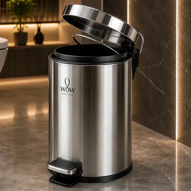 Lixeira Inox 5L Com Pedal Balde Removível Banheiro Cozinha Wow World Of Wonders