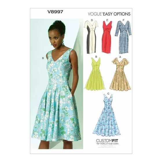 Vogue Patterns V8997 Costura Paravestido Dama Talla A5 6