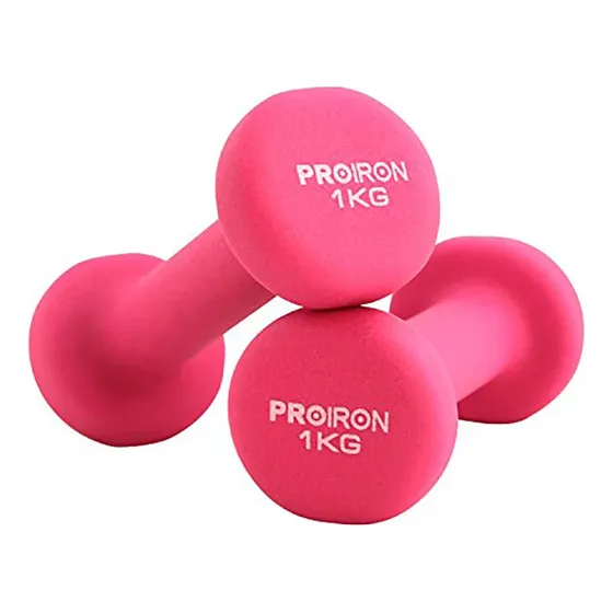 Mancuernas De Neopreno Proiron (par)- 1kg Rosado