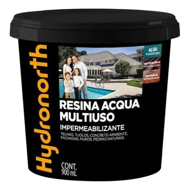 Tinta Acqua Multiuso Resina Incolor 900ml Hydronorth