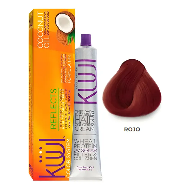 Tinte Kuul Reflects Tono Rojo 90g + Peroxido 30 Vol