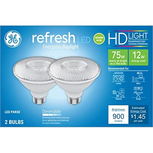 Ge Refresh Bombilla De Luz Led, 50 Vatios Eqv, Hd Kx7me