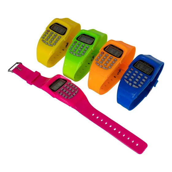 Reloj De Pulsera Con Calculadora De Colores Ideal Para Niños