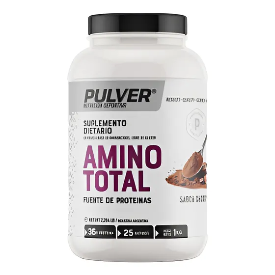 Suplemento Amino Total Pulver X 1 Kg Sabor Chocolate