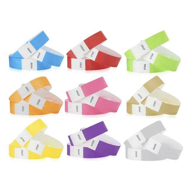 Brazaletes Personalizados Tyvek Pack 100
