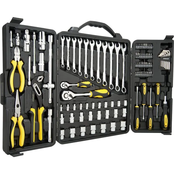 Kit de Ferramentas Manuais Stanley Modelo STMT81243 Acompanha Estojo e 110 Peças Multiferramentas