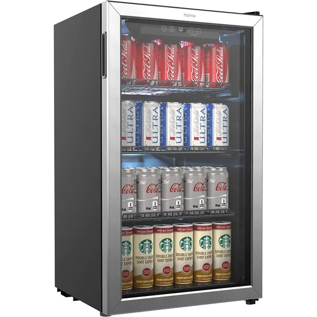 Enfriador Bebidas 120 Latas Puerta Cristal Homelabs