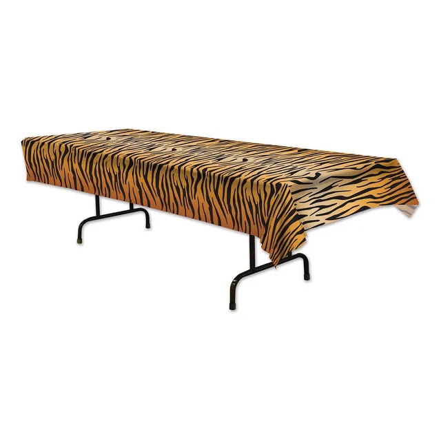 Mantel Para Mesa Diseño Tigre Color Naranja Marron Negro Tan