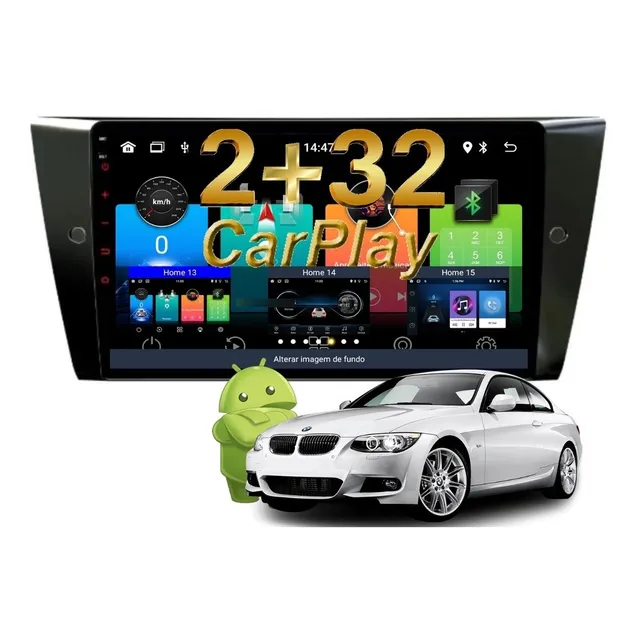 Multimdia Andrdoid Bmw E90 Analogico E Digital Carplay S/fio