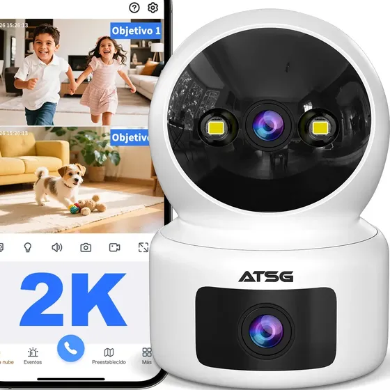 Atsg 2k Double Lent Security Camera 2.4/5ghz Wifi