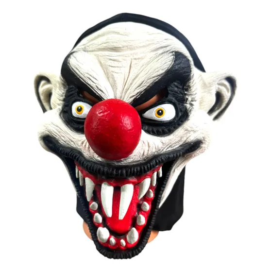 Fantasia Máscara Palhaço Com Bocão Aberto De Látex Terror