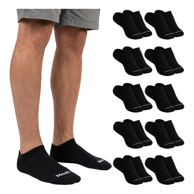 Kit 10 Pares Meias Mash Invisível Esportiva Algodão Original Kit 10 Pares Meias Mash Invisível Esportiva Algodão Original