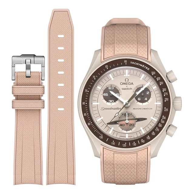 Correa De Reloj Stanchev Omega Swatch Speedmaster De Silicon