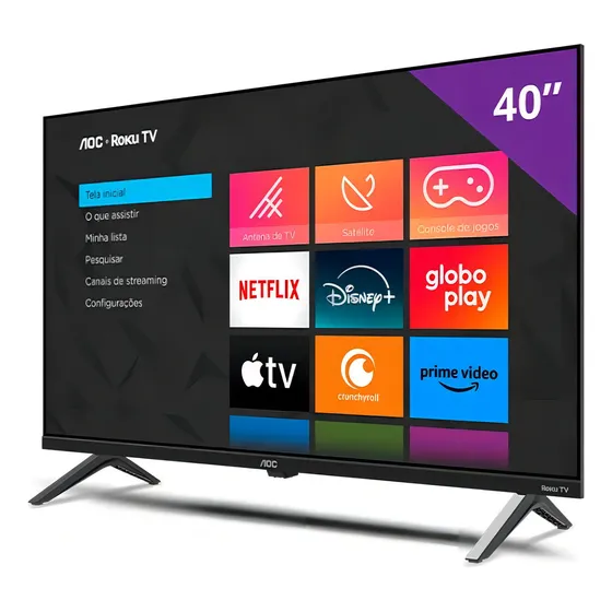 Smart Tv Aoc 40  Full Hd Roku Tv Mod. 40s5045/78g Bivolt