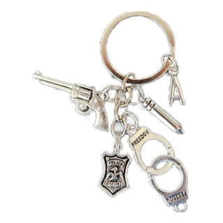 Llavero Policia Militar Llavero Pistola Personalizado +letra Llavero Policia Militar Llavero Pistola Personalizado +letra