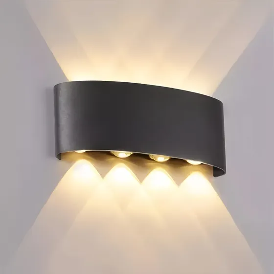 Apliques De Pared Moderna Led 8w Para Exteriores Luz Cálida