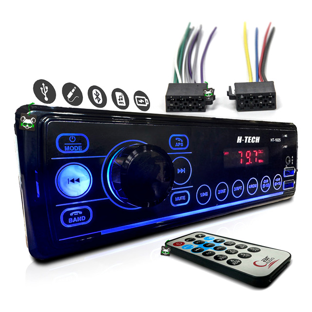 Rádio Som Automotivo Mp3 C/ Bluetooth 2 Usb's Aux Pen Drive Rádio Som Automotivo Mp3 C/ Bluetooth 2 Usb's Aux Pen Drive