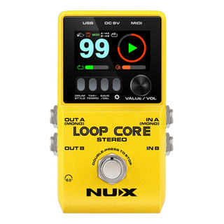 Nux Loop Core - Pedal Estéreo Para Guitarra De 6 Horas De Tiempo De Grabación, Audio Estéreo, Control Midi, Simulación De Cabina Para Salida A Mezclador Nux Loop Core - Pedal Estéreo Para Guitarra De 6 Horas De Tiempo De Grabación, Audio Estéreo, Control Midi, Simulación De Cabina Para Salida A Mezclador