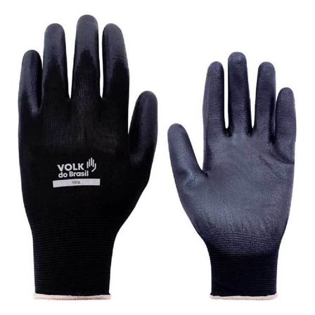 Luva Pu Multiuso Preto Serviços Gerais Multitato Nylon Volk Luva Pu Multiuso Preto Serviços Gerais Multitato Nylon Volk