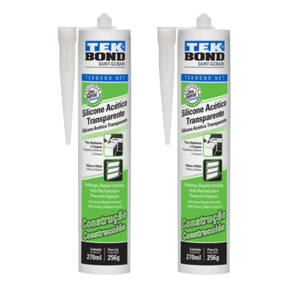 Adhesivo Silicona Acética Tekbond Transparente X2und