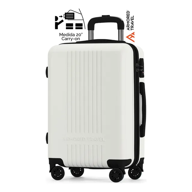 Maleta De Viaje Rígida Carry On De Mano Cabina Modelo Chess 20 Pulgadas 10 Kg Con Candado Alta Seguridad Tsa Lock Armored Travel