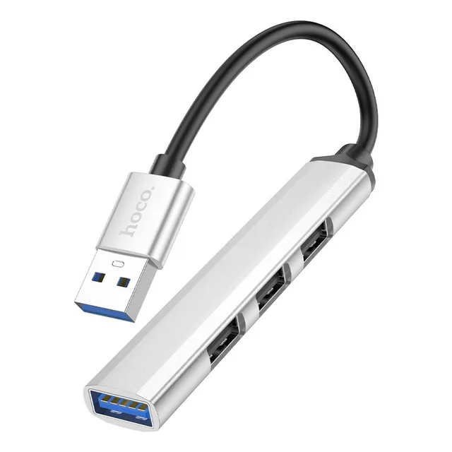 Concentrador Usb 4 En 1 Hb26 Usb3.0+usb2.0*3 Color Blanco