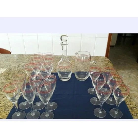 Juego De Cristal Italiano Para 8 Personas