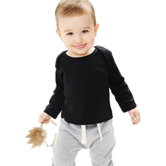 Almilla Camiseta Suéter Manga Larga Bebe Unicolor Algodón