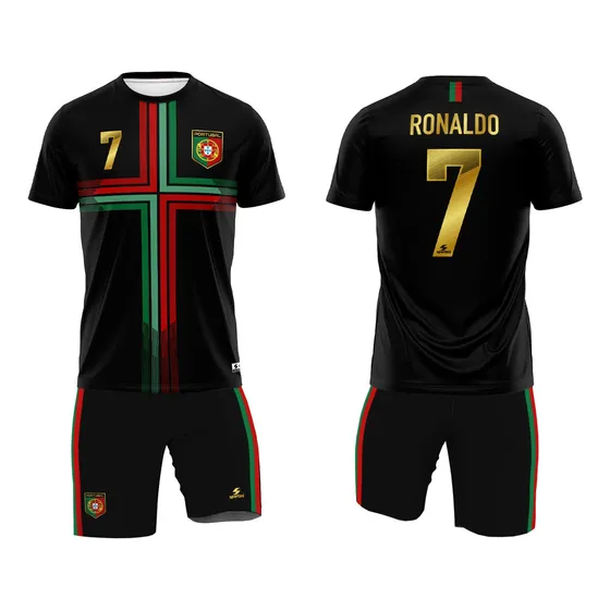 Uniforme Cristiano Ronaldo Portugal Camisa E Shorts