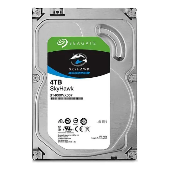 Disco Duro Interno 4tb Sata Seagate Videovigilancia Color Plateado