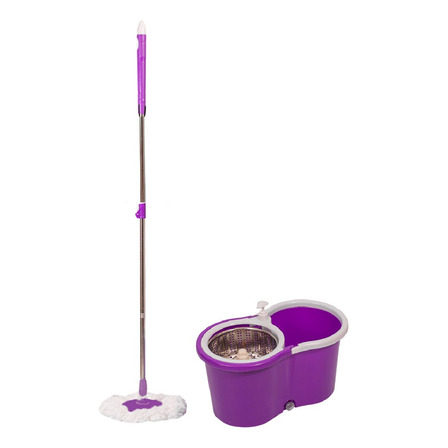 Mopa Lampazo Escurridor Waggs Msk-001 Con Balde Centrifugador Violeta/blanco Mopa Lampazo Escurridor Waggs Msk-001 Con Balde Centrifugador Violeta/blanco