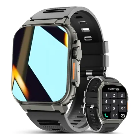 Relógio Inteligente Masculino Impermeável 600mah Preto Aço Preto Silicone Preto Preto