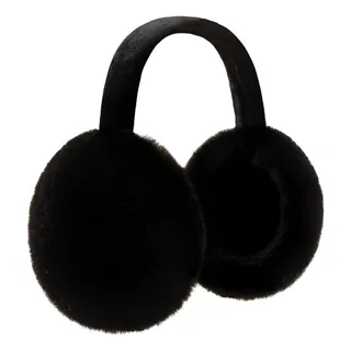 Nuevo Calentadores De Oídos Fuzzy, Negro Negro 20cmx14cm Nuevo Calentadores De Oídos Fuzzy, Negro Negro 20cmx14cm