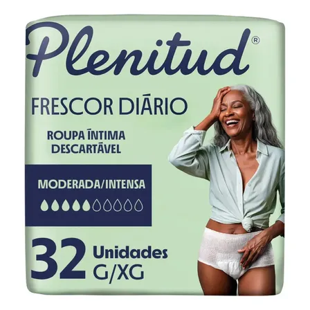 Roupa Íntima Classic Frescor Diário G/XG 32 unid Plenitud