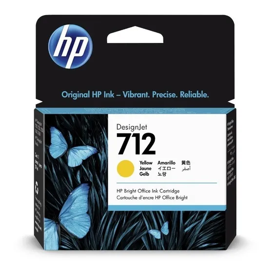Cartucho Hp 712 Amarillo, 29ml