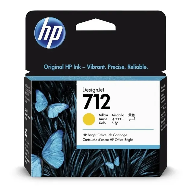 Cartucho Hp 712 Amarillo, 29ml