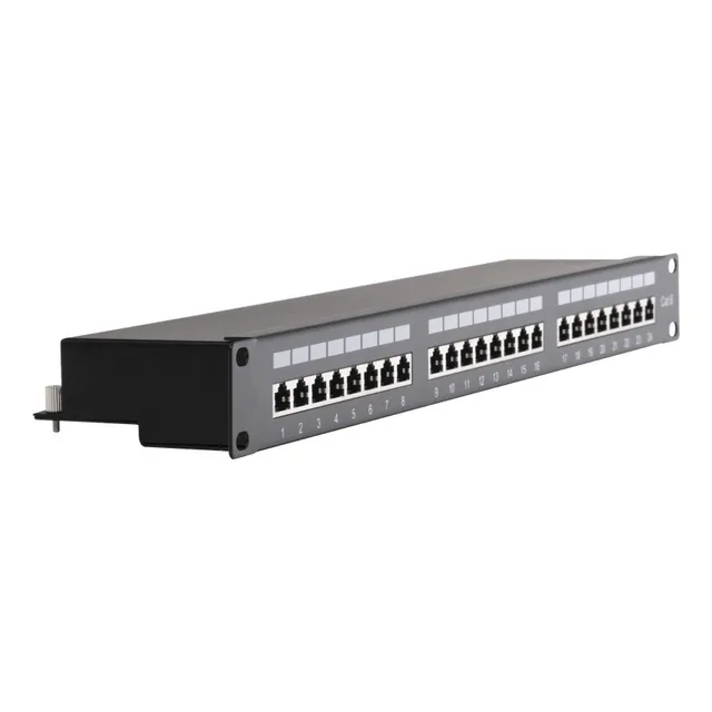 Panel De Parcheo Blindado Stp 24ptos Cat6 19in Lp-pp-630